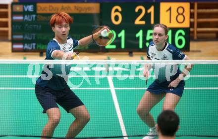 Badminton. Oesterreichische Meisterschaften.  Laura Hasenbichler,  Simon Yu Xuan Wang     Klagenfurt, am 30.1.2026
Foto: Kuess
www.qspictures.net
---
pressefotos, pressefotografie, kuess, qs, qspictures, sport, bild, bilder, bilddatenbank