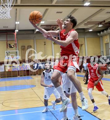 Basketball 2. Liga 2025/2026. Grunddurchgang 16. Runde.  KOS Celovec gegen Upper Austrian Ballers. Dominik Schachinger (Austrian Ballers). Klagenfurt, am 31.1.2026
Foto: Kuess
---
pressefotos, pressefotografie, kuess, qs, qspictures, sport, bild, bilder, bilddatenbank