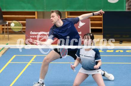 Badminton. Oesterreichische Meisterschaften.  Adrian Schwarzmann, Ziling Zhan.   Klagenfurt, am 30.1.2026
Foto: Kuess
www.qspictures.net
---
pressefotos, pressefotografie, kuess, qs, qspictures, sport, bild, bilder, bilddatenbank