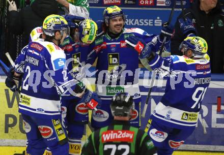 Eishockey ICE Bundesliga.  Winn2day ICE Hockey League. VSV gegen Olimpija Ljubljana.  Torjubel Dylan Macpherson, Philipp Lindner, Guus Van Nes, Adam Helewka, Nick Hutchison  (VSV). Klagenfurt, am 1.2..2026
Foto: Kuess
www.qspictures.net
---
pressefotos, pressefotografie, kuess, qs, qspictures, sport, bild, bilder, bilddatenbank