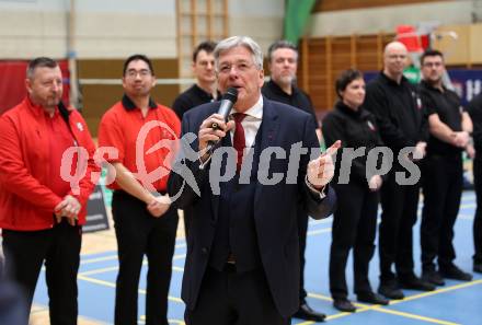 Badminton. Oesterreichische Meisterschaften.  Eroeffnung. LH Peter Kaiser.     Klagenfurt, am 30.1.2026
Foto: Kuess
www.qspictures.net
---
pressefotos, pressefotografie, kuess, qs, qspictures, sport, bild, bilder, bilddatenbank