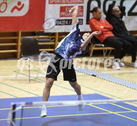 Badminton. Oesterreichische Meisterschaften. Martin Zhang.  Klagenfurt, am 30.1.2026
Foto: Kuess
www.qspictures.net
---
pressefotos, pressefotografie, kuess, qs, qspictures, sport, bild, bilder, bilddatenbank