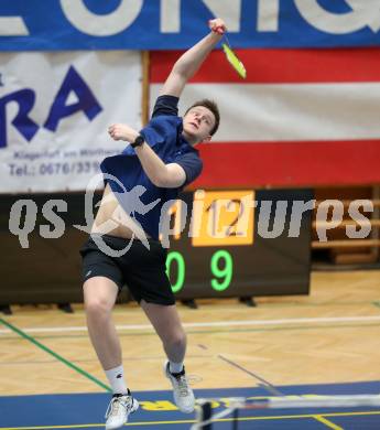 Badminton. Oesterreichische Meisterschaften.  Adrian Schwarzmann.    Klagenfurt, am 30.1.2026
Foto: Kuess
www.qspictures.net
---
pressefotos, pressefotografie, kuess, qs, qspictures, sport, bild, bilder, bilddatenbank
