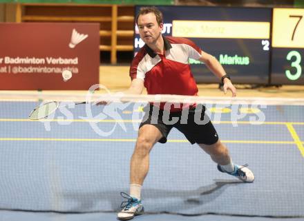 Badminton. Oesterreichische Meisterschaften. Markus Grutschnig.  Klagenfurt, am 30.1.2026
Foto: Kuess
www.qspictures.net
---
pressefotos, pressefotografie, kuess, qs, qspictures, sport, bild, bilder, bilddatenbank
