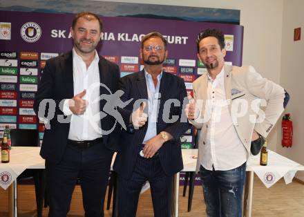 Fussball 2. Liga. Pressekonferenz AK Austria Klagenfurt. Zeljko Karajica, Helmut Kaltenegger, Matthias Dollinger. . Klagenfurt, am 6.2..2026
Foto: Kuess
www.qspictures.net
---
pressefotos, pressefotografie, kuess, qs, qspictures, sport, bild, bilder, bilddatenbank