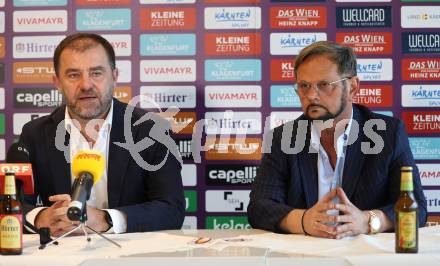 Fussball 2. Liga. Pressekonferenz AK Austria Klagenfurt.  Zeljko Karajica, Helmut Kaltenegger. Klagenfurt, am 6.2..2026
Foto: Kuess
www.qspictures.net
---
pressefotos, pressefotografie, kuess, qs, qspictures, sport, bild, bilder, bilddatenbank
