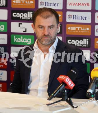 Fussball 2. Liga. Pressekonferenz AK Austria Klagenfurt.  , Zeljko Karajica. Klagenfurt, am 6.2..2026
Foto: Kuess
www.qspictures.net
---
pressefotos, pressefotografie, kuess, qs, qspictures, sport, bild, bilder, bilddatenbank