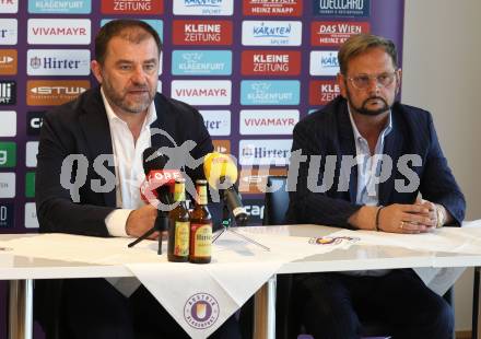 Fussball 2. Liga. Pressekonferenz AK Austria Klagenfurt.  Zeljko Karajica, Helmut Kaltenegger. Klagenfurt, am 6.2..2026
Foto: Kuess
www.qspictures.net
---
pressefotos, pressefotografie, kuess, qs, qspictures, sport, bild, bilder, bilddatenbank