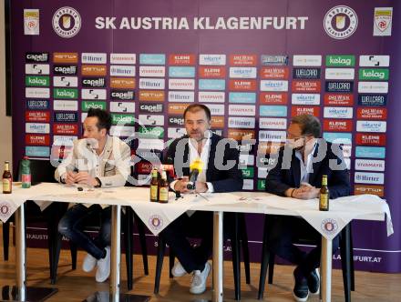 Fussball 2. Liga. Pressekonferenz AK Austria Klagenfurt. Matthias Dollinger, Zeljko Karajica, Helmut Kaltenegger. Klagenfurt, am 6.2..2026
Foto: Kuess
www.qspictures.net
---
pressefotos, pressefotografie, kuess, qs, qspictures, sport, bild, bilder, bilddatenbank