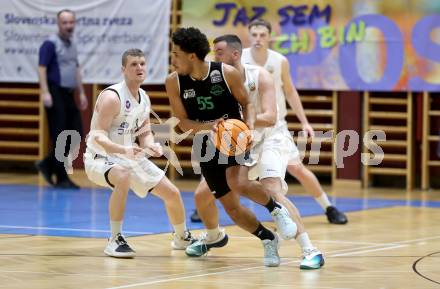 Basketball 2. Liga 2025/2026. Grunddurchgang 17. Runde.  KOS Celovec gegen Union Deutsch Wagram Alligators.  Jernej Andolsek Heine   (KOS),  Obinna Ndukwe (UDW Alligators). Klagenfurt, am 7.2.2026
Foto: Kuess
---
pressefotos, pressefotografie, kuess, qs, qspictures, sport, bild, bilder, bilddatenbank