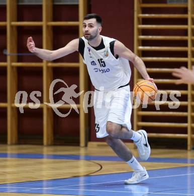 Basketball 2. Liga 2025/2026. Grunddurchgang 17. Runde.  KOS Celovec gegen Union Deutsch Wagram Alligators.  Marin Sliskovic  (KOS),  Klagenfurt, am 7.2.2026
Foto: Kuess
---
pressefotos, pressefotografie, kuess, qs, qspictures, sport, bild, bilder, bilddatenbank