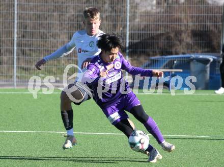 Fussball 2. Liga Testspiel. SK Austria Klagenfurt gegen ND Ilirija.  Rei Okada  (Klagenfurt)). Klagenfurt, am 13.2.2026
Foto: Kuess
---
pressefotos, pressefotografie, kuess, qs, qspictures, sport, bild, bilder, bilddatenbank