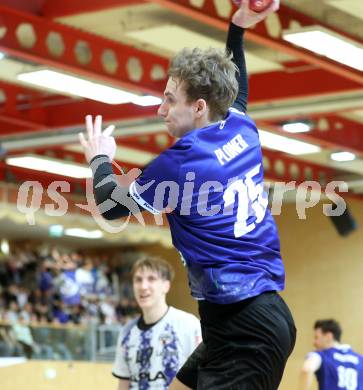 Handball Bundesliga. HLA. SC Ferlach gegen Hard.  Florian Ploner (SCF),   (Hard.  Ferlach, am 14.2.2026.
Foto: Kuess
www.qspictures.net
---
pressefotos, pressefotografie, kuess, qs, qspictures, sport, bild, bilder, bilddatenbank