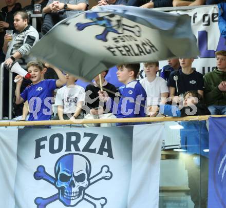 Handball Bundesliga. HLA. SC Ferlach gegen Hard.  Fans (SCF),   (Hard.  Ferlach, am 14.2.2026.
Foto: Kuess
www.qspictures.net
---
pressefotos, pressefotografie, kuess, qs, qspictures, sport, bild, bilder, bilddatenbank