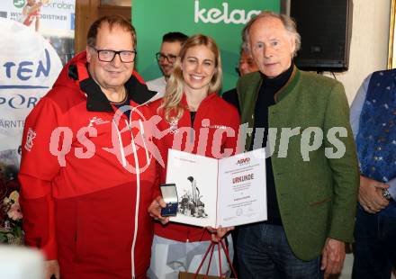 Snowboard. Empfang Silbermedaillengewinnerin bei Olympia Sabine Payer.  Sabine Payer, Christoph Schasche. Simonhoehe,  am 15.2.2026.
Foto: Kuess
www.qspictures.net
---
pressefotos, pressefotografie, kuess, qs, qspictures, sport, bild, bilder, bilddatenbank