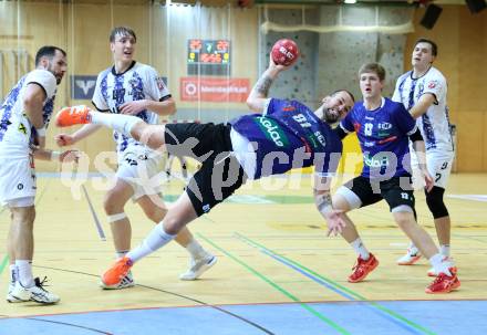 Handball Bundesliga. HLA. SC Ferlach gegen Hard.  Adrian Milicevic (SCF),   (Hard.  Ferlach, am 14.2.2026.
Foto: Kuess
www.qspictures.net
---
pressefotos, pressefotografie, kuess, qs, qspictures, sport, bild, bilder, bilddatenbank