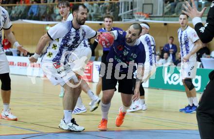 Handball Bundesliga. HLA. SC Ferlach gegen Hard.   Adrian Milicevic (SCF),   (Hard.  Ferlach, am 14.2.2026.
Foto: Kuess
www.qspictures.net
---
pressefotos, pressefotografie, kuess, qs, qspictures, sport, bild, bilder, bilddatenbank