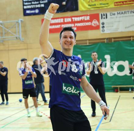 Handball Bundesliga. HLA. SC Ferlach gegen Hard.  Jubel  Toni Perkusic  (SCF),   (Hard.  Ferlach, am 14.2.2026.
Foto: Kuess
www.qspictures.net
---
pressefotos, pressefotografie, kuess, qs, qspictures, sport, bild, bilder, bilddatenbank