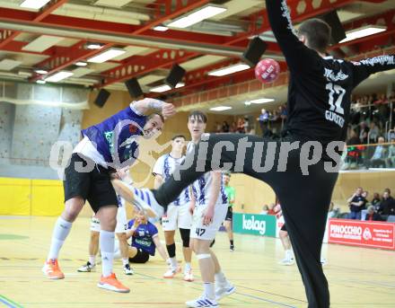 Handball Bundesliga. HLA. SC Ferlach gegen Hard.  Adrian Milicevic  (SCF),   (Hard.  Ferlach, am 14.2.2026.
Foto: Kuess
www.qspictures.net
---
pressefotos, pressefotografie, kuess, qs, qspictures, sport, bild, bilder, bilddatenbank