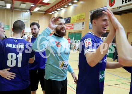 Handball Bundesliga. HLA. SC Ferlach gegen Hard.  Jubel Micha Martin Konecny  (SCF),   (Hard.  Ferlach, am 14.2.2026.
Foto: Kuess
www.qspictures.net
---
pressefotos, pressefotografie, kuess, qs, qspictures, sport, bild, bilder, bilddatenbank