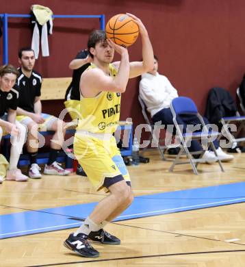 Basketball 2. Liga 2025/2026. Grunddurchgang 19. Runde.  Woerthersee Piraten gegen Dornbirn Lions.   Elias Podany (Piraten),   Klagenfurt, am 21.2.2026
Foto: Kuess
---
pressefotos, pressefotografie, kuess, qs, qspictures, sport, bild, bilder, bilddatenbank