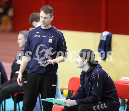 Volleyball.  Austrian Volley League Men.  VBK Kelag Woerther-See-Loewen Klagenfurt gegen SK Zadruga Aich/Dob.   Trainer Jonas Kronseder  (Woerthersee-Loewen). Klagenfurt, am 31.1.2026.
Foto: Kuess
www.qspictures.net
---
pressefotos, pressefotografie, kuess, qs, qspictures, sport, bild, bilder, bilddatenbank