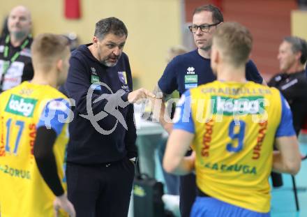 Volleyball.  Austrian Volley League Men.  VBK Kelag Woerther-See-Loewen Klagenfurt gegen SK Zadruga Aich/Dob.   Trainer Matjaz Hafner  (Aich/Dob). Klagenfurt, am 31.1.2026.
Foto: Kuess
www.qspictures.net
---
pressefotos, pressefotografie, kuess, qs, qspictures, sport, bild, bilder, bilddatenbank