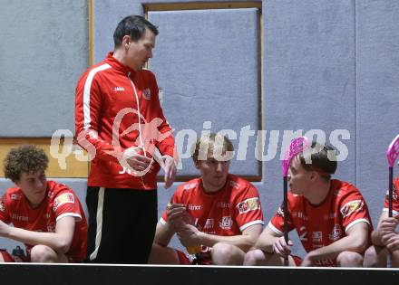 IFL Floorball.  KAC gegen VSV.  Trainer Janne Hukka  (KAC). Klagenfurt, am 10.1.2026.
Foto: Kuess
www.qspictures.net
---
pressefotos, pressefotografie, kuess, qs, qspictures, sport, bild, bilder, bilddatenbank