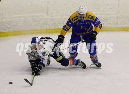 Eishockey AHC Division I. Althofen gegen Steindorf.  Christoph Duller (Althofen),  Martin Pewal  (Steindorf). Althofen, am 3.1.2026.
Foto: Kuess
www.qspictures.net
---
pressefotos, pressefotografie, kuess, qs, qspictures, sport, bild, bilder, bilddatenbank