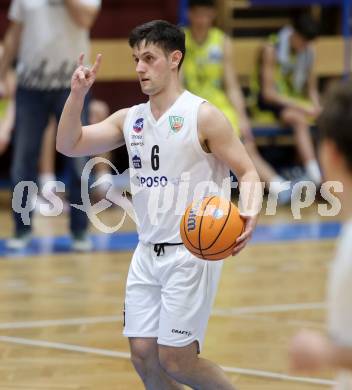 Basketball 2. Liga 2025/2026. Grunddurchgang 20. Runde.  KOS gegen Future Team Steiermark.  Jure Bavdek  (KOS),   Klagenfurt, am 28.2.2026
Foto: Kuess
---
pressefotos, pressefotografie, kuess, qs, qspictures, sport, bild, bilder, bilddatenbank