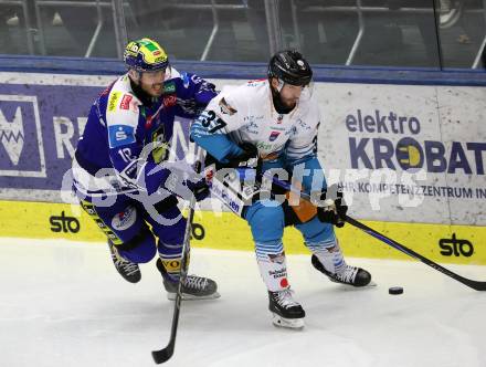 Eishockey ICE Bundesliga.  Winn2day ICE Hockey League. VSV gegen Black Wings Linz.  Thomas Vallant   (VSV), Andreas Kristler    (Linz). Villach, am 4.3.2026.
Foto: Kuess
www.qspictures.net
---
pressefotos, pressefotografie, kuess, qs, qspictures, sport, bild, bilder, bilddatenbank