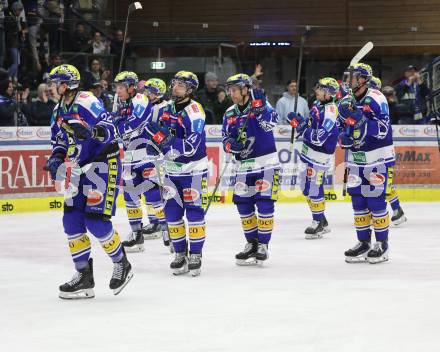 Eishockey ICE Bundesliga.  Winn2day ICE Hockey League. VSV gegen Black Wings Linz.   Jubel  (VSV),     (Linz). Villach, am 4.3.2026.
Foto: Kuess
www.qspictures.net
---
pressefotos, pressefotografie, kuess, qs, qspictures, sport, bild, bilder, bilddatenbank