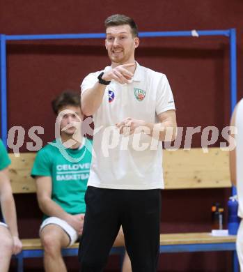 Basketball 2. Liga 2025/2026. Grunddurchgang 21. Runde.  KOS gegen Woerthersee Piraten.    Co-Trainer Andi Smrtnik  (KOS),  Klagenfurt, am 8.3.2026
Foto: Kuess
---
pressefotos, pressefotografie, kuess, qs, qspictures, sport, bild, bilder, bilddatenbank