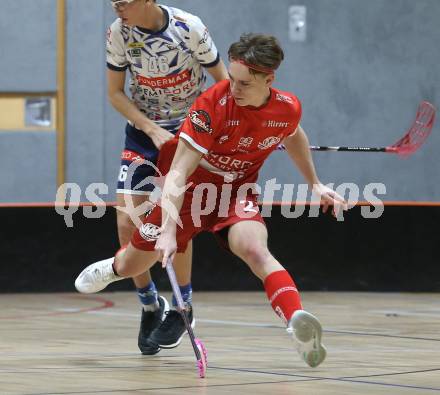 IFL Floorball.  KAC gegen VSV.  Mitja Beuthe  (KAC). Klagenfurt, am 10.1.2026.
Foto: Kuess
www.qspictures.net
---
pressefotos, pressefotografie, kuess, qs, qspictures, sport, bild, bilder, bilddatenbank