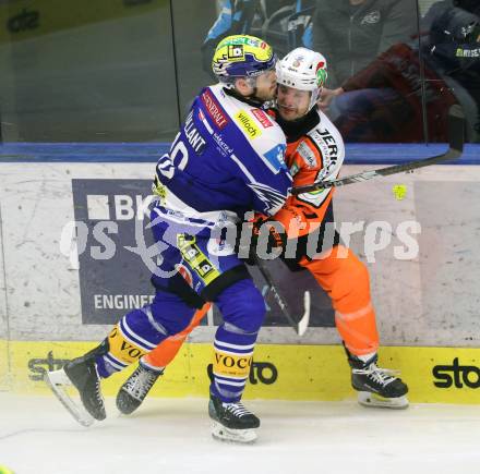 Eishockey ICE Bundesliga.  Winn2day ICE Hockey League. VSV gegen Graz99ers.   Thomas Vallant  (VSV),  Manuel Ganahl  (Graz). Villach, am 12.3.2026..
Foto: Kuess
www.qspictures.net
---
pressefotos, pressefotografie, kuess, qs, qspictures, sport, bild, bilder, bilddatenbank