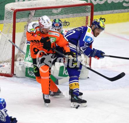 Eishockey ICE Bundesliga.  Winn2day ICE Hockey League. VSV gegen Graz99ers.  Thomas Vallant   (VSV),  Kevin Roy  (Graz). Villach, am 12.3.2026..
Foto: Kuess
www.qspictures.net
---
pressefotos, pressefotografie, kuess, qs, qspictures, sport, bild, bilder, bilddatenbank