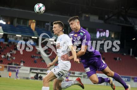 Fussball 2. Liga. SK Austria Klagenfurt gegen FAC Wien.  Aidan Liu,   (Klagenfurt),  Lan Piskule  (FAC Wien).  Klagenfurt, 13.3.2026.
Foto: Kuess
www.qspictures.net
---
pressefotos, pressefotografie, kuess, qs, qspictures, sport, bild, bilder, bilddatenbank