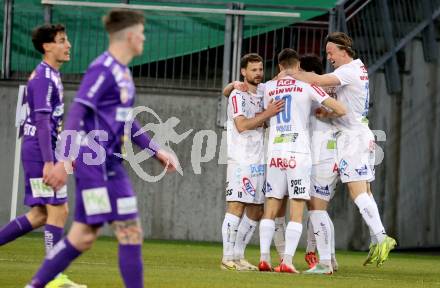 Fussball 2. Liga. SK Austria Klagenfurt gegen FAC Wien.  Torjubel  (FAC Wien).  Klagenfurt, 13.3.2026.
Foto: Kuess
www.qspictures.net
---
pressefotos, pressefotografie, kuess, qs, qspictures, sport, bild, bilder, bilddatenbank