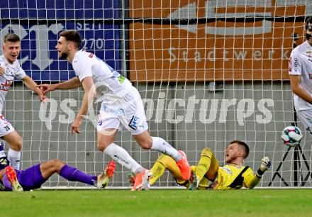 Fussball 2. Liga. SK Austria Klagenfurt gegen FAC Wien.  Torjubel Marco Untergrabbner  (FAC Wien).  Klagenfurt, 13.3.2026.
Foto: Kuess
www.qspictures.net
---
pressefotos, pressefotografie, kuess, qs, qspictures, sport, bild, bilder, bilddatenbank