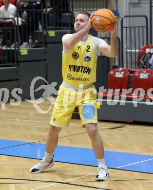Basketball 2. Liga 2025/2026. Grunddurchgang 22. Runde.   Woerthersee Piraten gegen RAIDERS Tirol.   Tim Huber (Piraten),  Klagenfurt, am 14.3.2026
Foto: Kuess
---
pressefotos, pressefotografie, kuess, qs, qspictures, sport, bild, bilder, bilddatenbank