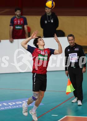 Volleyball.  Austrian Volley League Men.  VBK Kelag Woerther-See-Loewen Klagenfurt gegen SK Zadruga Aich/Dob.  Jonas Holzinger   (Woerthersee-Loewen). Klagenfurt, am 7.3.2026.
Foto: Kuess
www.qspictures.net
---
pressefotos, pressefotografie, kuess, qs, qspictures, sport, bild, bilder, bilddatenbank