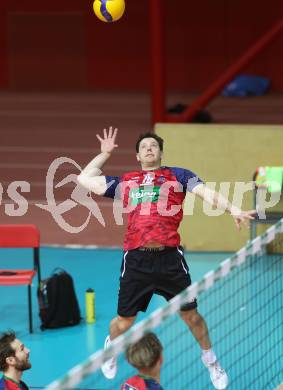 Volleyball.  Austrian Volley League Men.  VBK Kelag Woerther-See-Loewen Klagenfurt gegen SK Zadruga Aich/Dob.  Simon Fruehbauer  (Woerthersee-Loewen). Klagenfurt, am 7.3.2026.
Foto: Kuess
www.qspictures.net
---
pressefotos, pressefotografie, kuess, qs, qspictures, sport, bild, bilder, bilddatenbank