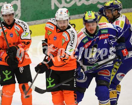 Eishockey ICE Bundesliga.  Winn2day ICE Hockey League. VSV gegen Graz99ers.  Dylan Macpherson   (VSV),   Kevin Conley (Graz). Villach, am 17.3.2026..
Foto: Kuess
www.qspictures.net
---
pressefotos, pressefotografie, kuess, qs, qspictures, sport, bild, bilder, bilddatenbank