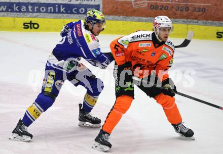 Eishockey ICE Bundesliga.  Winn2day ICE Hockey League. VSV gegen Graz99ers.  Dylan Macpherson   (VSV), Paul Huber   (Graz). Villach, am 17.3.2026..
Foto: Kuess
www.qspictures.net
---
pressefotos, pressefotografie, kuess, qs, qspictures, sport, bild, bilder, bilddatenbank